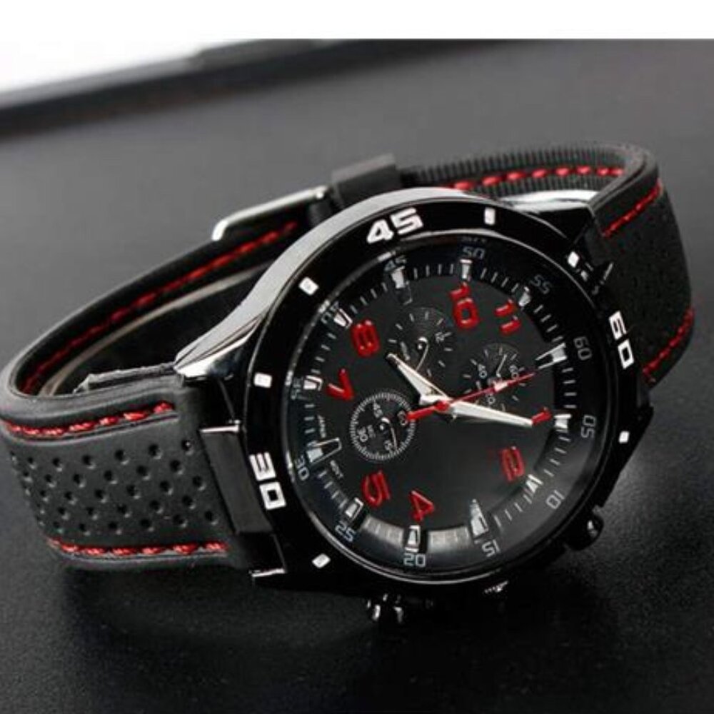 NEW Mens Red/Black Luxury Sports Watch